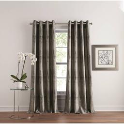 DKNY Basalt Jacquard Room Darkening Grommet Curtains