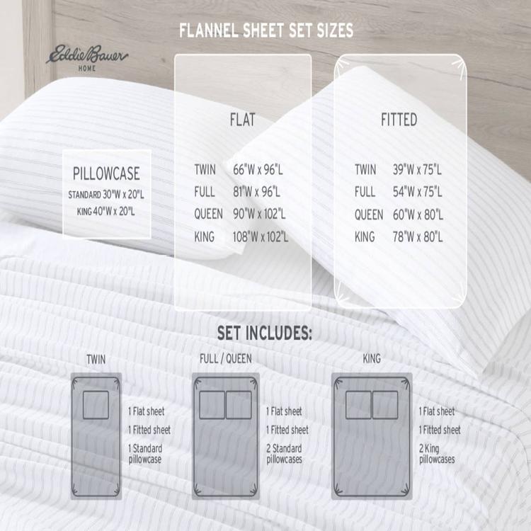 Eddie Bauer Solid Cotton Flannel Sheet Set