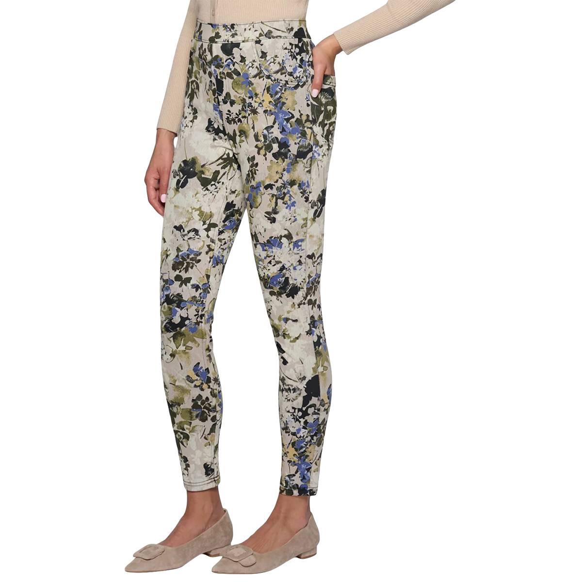 Womens HUE® Fall Blossom Denim Leggings