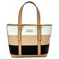 London Fog River Woven Embossed Tote - Tri Color - image 1