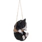 Hi-Line Gift Hanging Black and White Kitten Statue - image 3