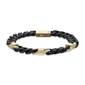 Mens Lynx Two-tone Stainless Steel 8mm Curb Chain Bracelet - image 1