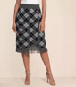 Womens Nanette Lepore Pull On Argyle Fringe Hem Midi Skirt - image 2
