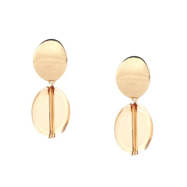 Ashley Cooper&#40;tm&#41; Brown & Gold-Tone Drop Bead Earrings - image 