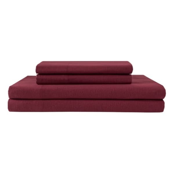 Winter Nights Solid Flannel Sheet Set