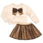 Toddler Girl Kids Headquarters Bow Sweatshirt & Skirt Set - image 1