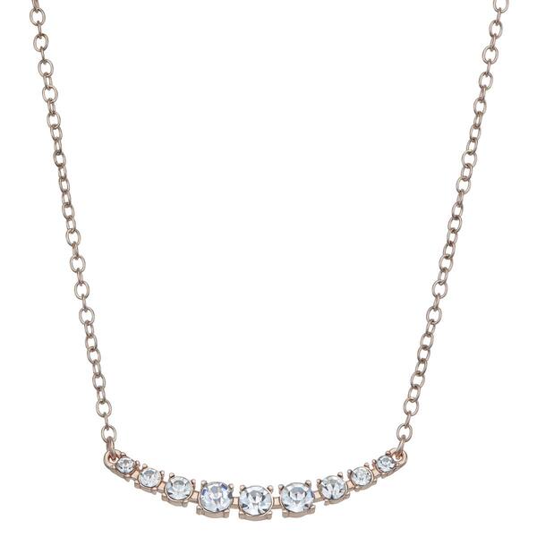 You''re Invited Rose Gold-Tone Crystal Small Frontal Necklace - image 