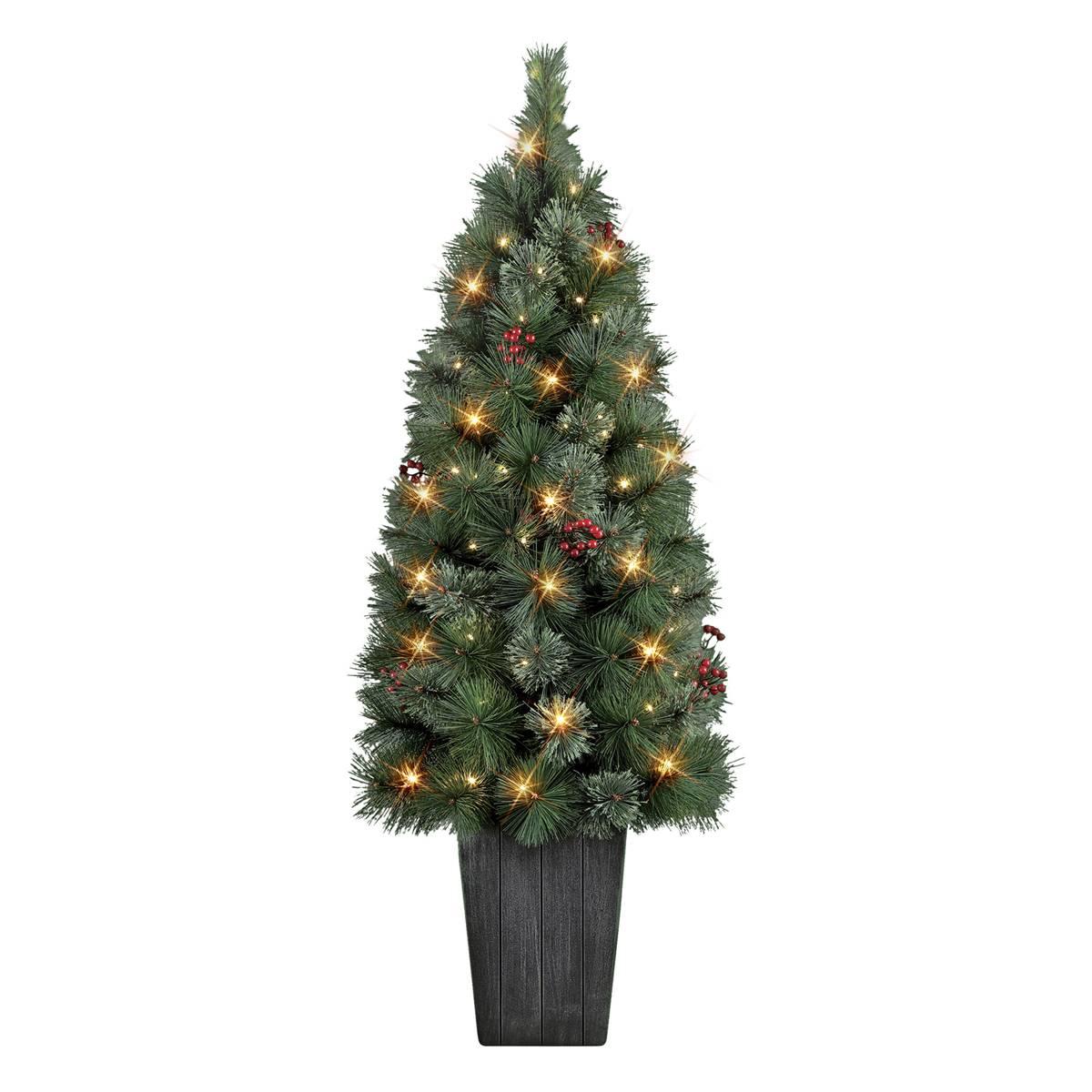 Puleo International 4ft Battery Operated Potted Pine Tree