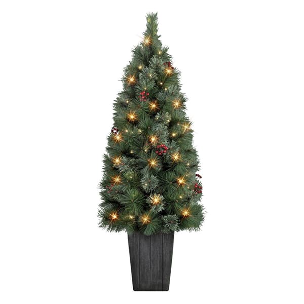 Puleo International 4ft Battery Operated Potted Pine Tree
