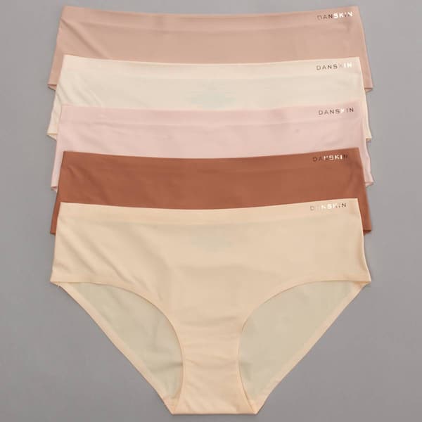 Womens Danskin 5pk. Metal Logo Hipster Panties - DS9151-5PKW