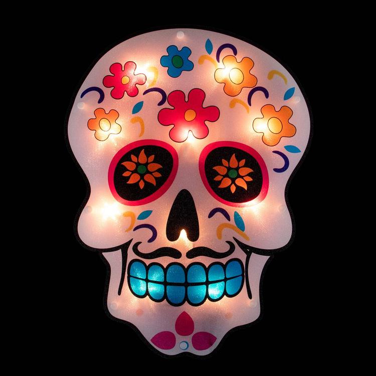 Northlight Seasonal 15in. Lighted Day of the Dead Silhouette