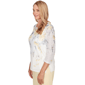 Petite Alfred Dunner Al Fresco 3/4 Sleeve Texture Floral Blouse - image 4
