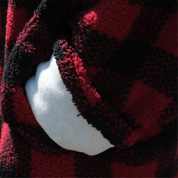 Adult Unisex  Coleman® Soft Sherpa Flannel Plaid Blanket Hoodie