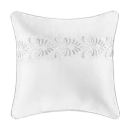 J. Queen New York Becco Tufted Round Decorative Pillow, White