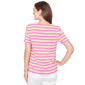 Petite Ruby Rd. Hothouse Florals Crochet Neck Stripe Knit - image 2