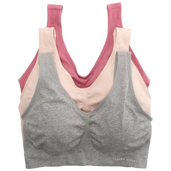 Plus Size Laura Ashley(R) 3pk. Removable Pads Bras - LS2441-3PKH - image 