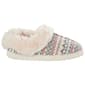Womens Cuddl Duds® Fair Isle Knit Clog Slipper w/ Faux Fur Collar - image 2
