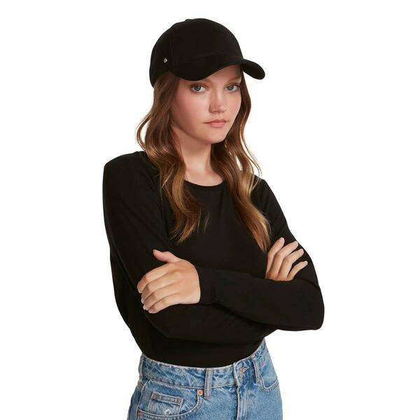 Womens Steve Madden Small Faux Suede Baseball Hat - image 