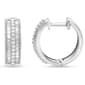 Diamond Classics(tm) 1/2ctw. Round & Baguette Diamond Hoop Earrings - image 1