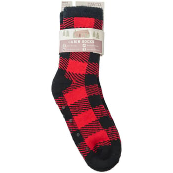 Mens Davco Big Buffalo Plaid Slipper Socks - Boscov's