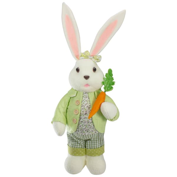Northlight Seasonal Standing Girl Rabbit Holding Carrot Figurine