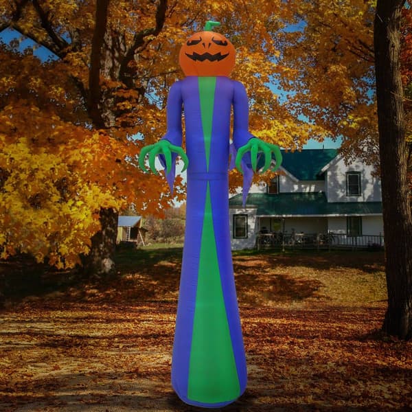 National Tree 12ft. Inflatable Halloween Pumpkin Ghost