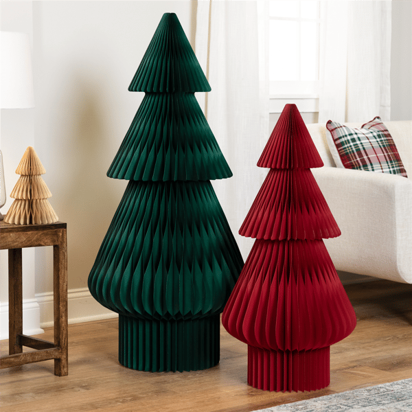 Northlight 4ft. Accordion Honeycomb Foldable Paper Christmas Tree