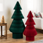 Northlight 4ft. Accordion Honeycomb Foldable Paper Christmas Tree - image 3