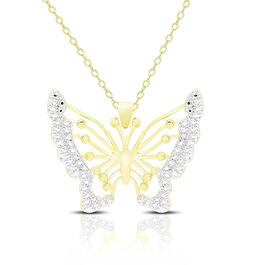 Accents by Gianni Argento Diamond Accent Plated Butterfly Pendant