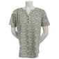 Womens Hasting & Smith Short Sleeve Floral Henley Tee - image 2