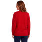 Womens Tint & Shadow Long Sleeve Solid Flying Reindeer Sweater - image 3