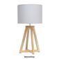 Simple Designs Interlock Triangular Wood Fabric Shade Table Lamp - image 10