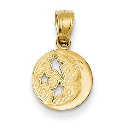 Gold Classics(tm) 14kt. Yellow Gold Moon & Stars Pendant