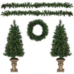 Northlight Seasonal 5pc. Pre-Lit Artificial Christmas Set