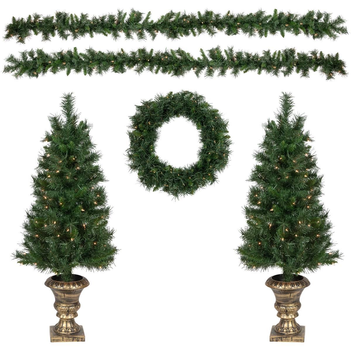 Northlight Seasonal 5pc. Pre-Lit Artificial Christmas Set