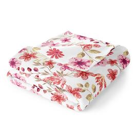 Spirit Linen Home&#40;tm&#41; Velvet Christmas Pink/Floral Throw Blanket