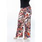 Plus Size White Mark Printed Palazzo Pants - Orange Paisley - image 3