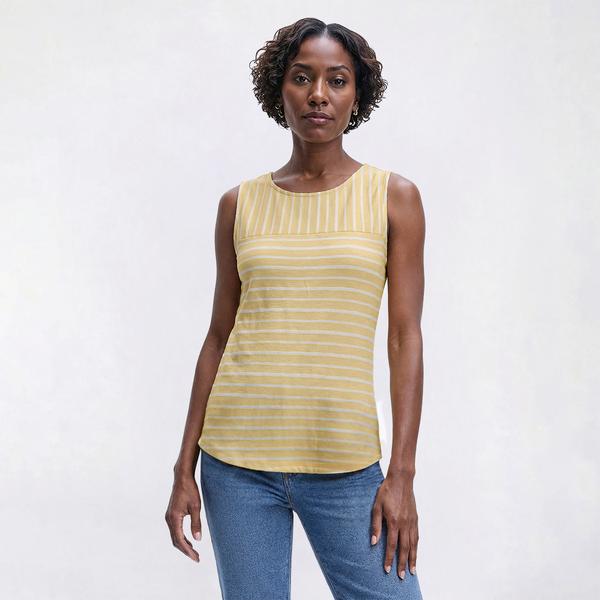 Petite Hasting & Smith Textured Stripe Tank Top - image 