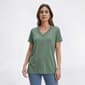 Womens Hasting & Smith Short Sleeve Solid V Neck Tee - image 2