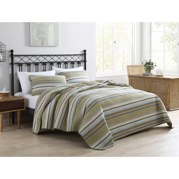 Stone Cottage Fresno 136 Thread Count Reversible Quilt Set - image 