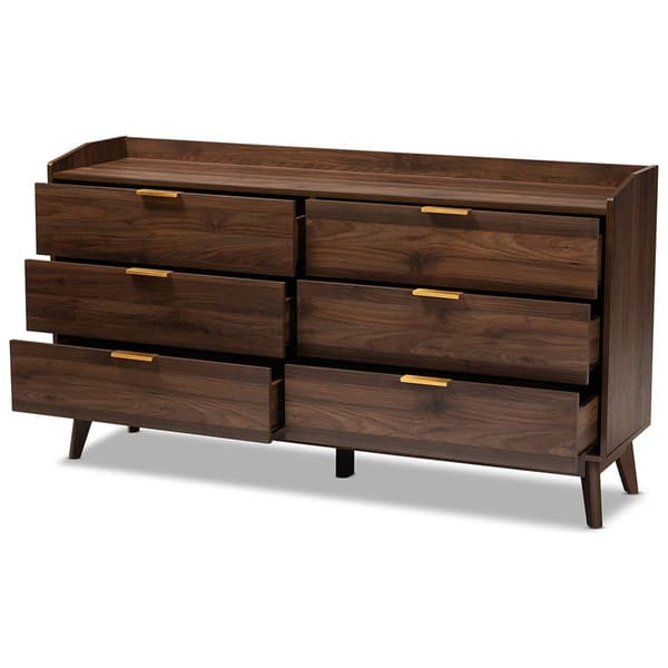 Baxton Studio Lena 6 Drawer Wooden Dresser