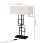 Infibrite 27in. Geometric Chic Table Lamp with Square Shade - image 6