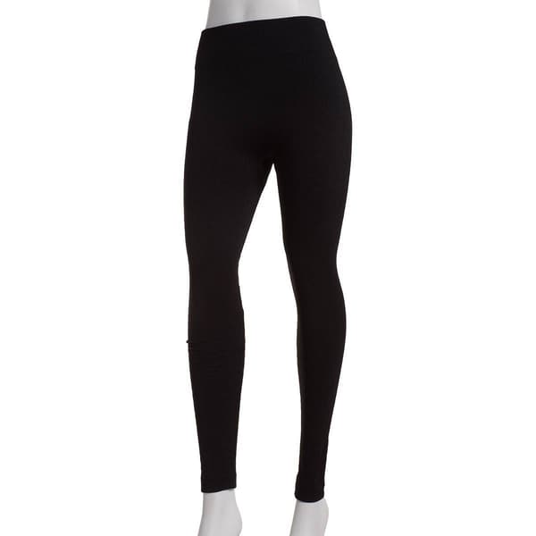 Petites Runway Ready Fleeced Lined Textured Zigzag Leggings - image 