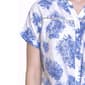 Petite NY Collection Short Sleeve Floral Tie Hem Blouse - image 4