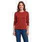 Womens Architect(R) Long Sleeve Ribbed Button Shoulder Tee - image 1