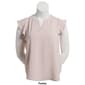 Womens Adrianna Papell Solid Short Flutter Sleeve Airflow Blouse - image 4