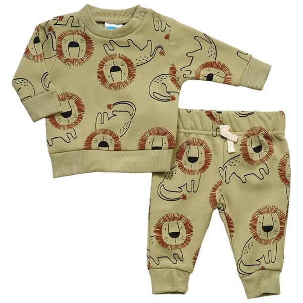 Baby Boy (NB-9M) bon bebe(R) Long Sleeve Lion Joggers Set - image 