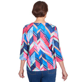 Plus Size Alfred Dunner In Full Bloom Geometric Top