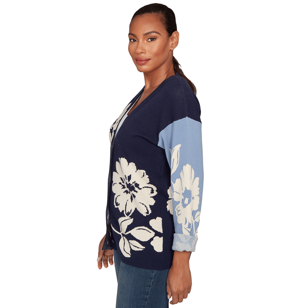 Petite Skye&#8217;s the Limit Back To Town Color Block Cardigan