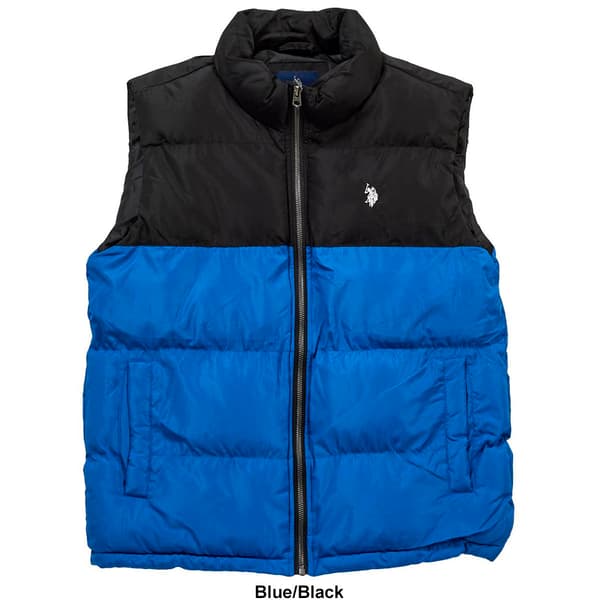 Mens U.S. Polo Assn.&#174; Color Block Puffer Vest